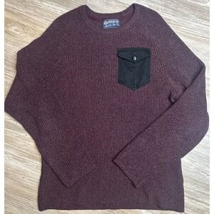 American Rag Men's Cotton Pull Over Sweater with Front Pocket Size Large